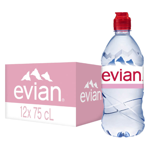 Picture of Evian Natural Mineral Water with Sports Cap 750ml x 12 Pieces