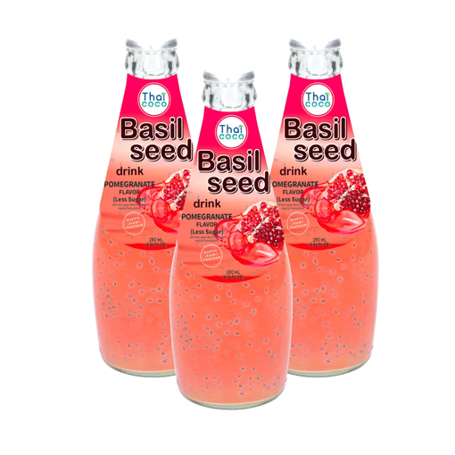 Picture of Thai Coco Basil Seed Drink With Pomegranate Flavour Value Pack 3 x 290ml