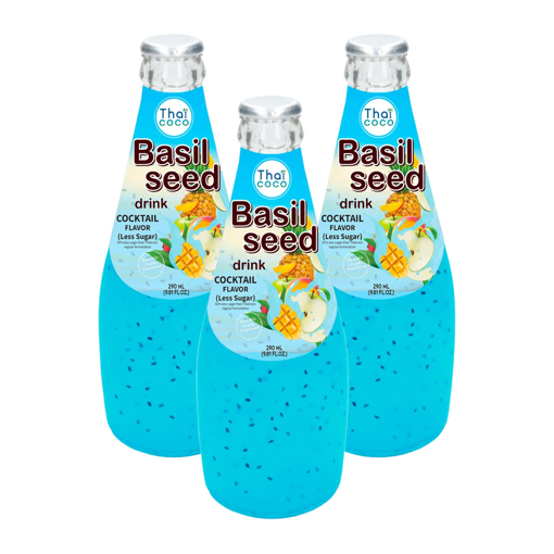 Picture of Thai Coco Basil Seed Drink With Cocktail Flavour Value Pack 3 x 290ml