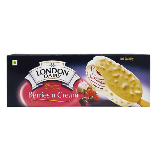 Picture of London Dairy Berries & Cream Ice Cream Stick 100ml