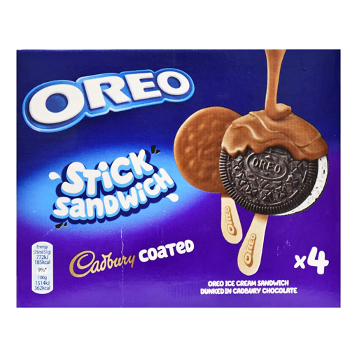 Picture of Oreo Cadbury Coated Ice Cream Sandwich Stick 4 x 75ml