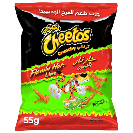 Picture of Cheetos Crunchy Flamin Hot Lime Puffed Corn 55g