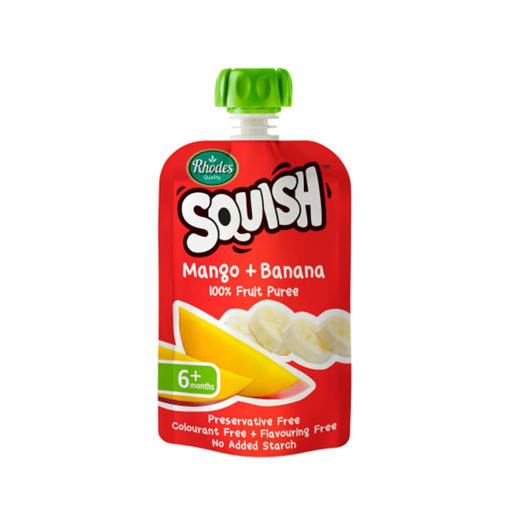 Picture of Rhodes Squish Mango And Banana 100% Fruit Puree 110 ml