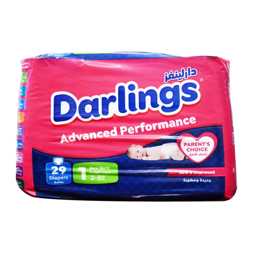 Picture of Darlings Baby Diapers Advanced Performance Newborn 1, 2-5kg 29pcs