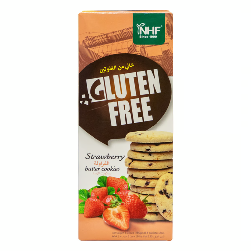 Picture of NHF Gluten Free Strawberry Butter Cookies 180 g