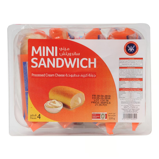 Picture of Kuwait Flour Mills And Bakeries Mini Sandwich Cheese 220g