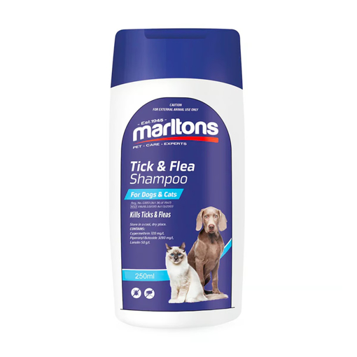 Picture of Marltons Tick & Flea Shampoo For Cats & Dogs 250 ml