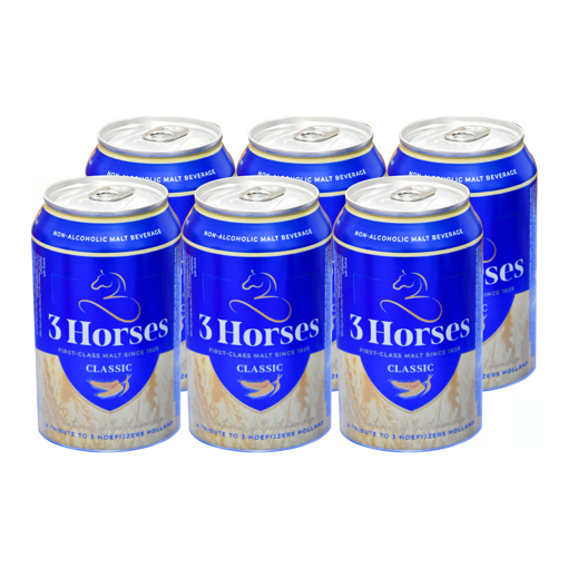 Picture of 3 Horses Non-Alcoholic Malt Beverages 330ml x 6 Pieces