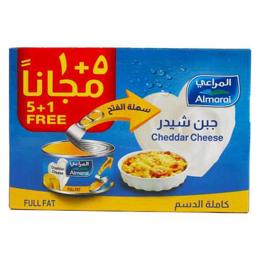 Picture of Almarai Full Fat Cheddar Cheese 6 x 56 g