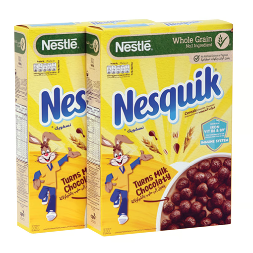 Picture of Nestle Nesquik Chocolate Breakfast Cereal Value Pack 2 x 330 g